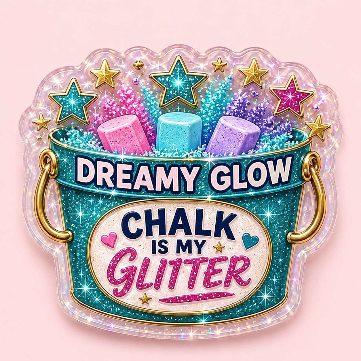 CHALK IS MY GLITTER Collectors Pin