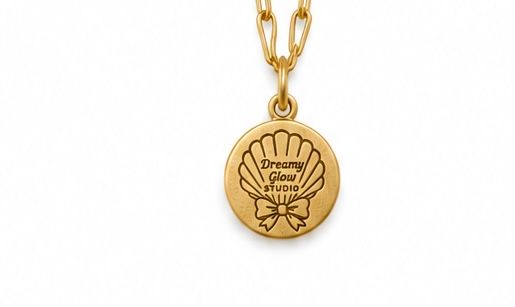 18K GOLD Plated SEASHELL SWEETHEART Keepsake Necklace