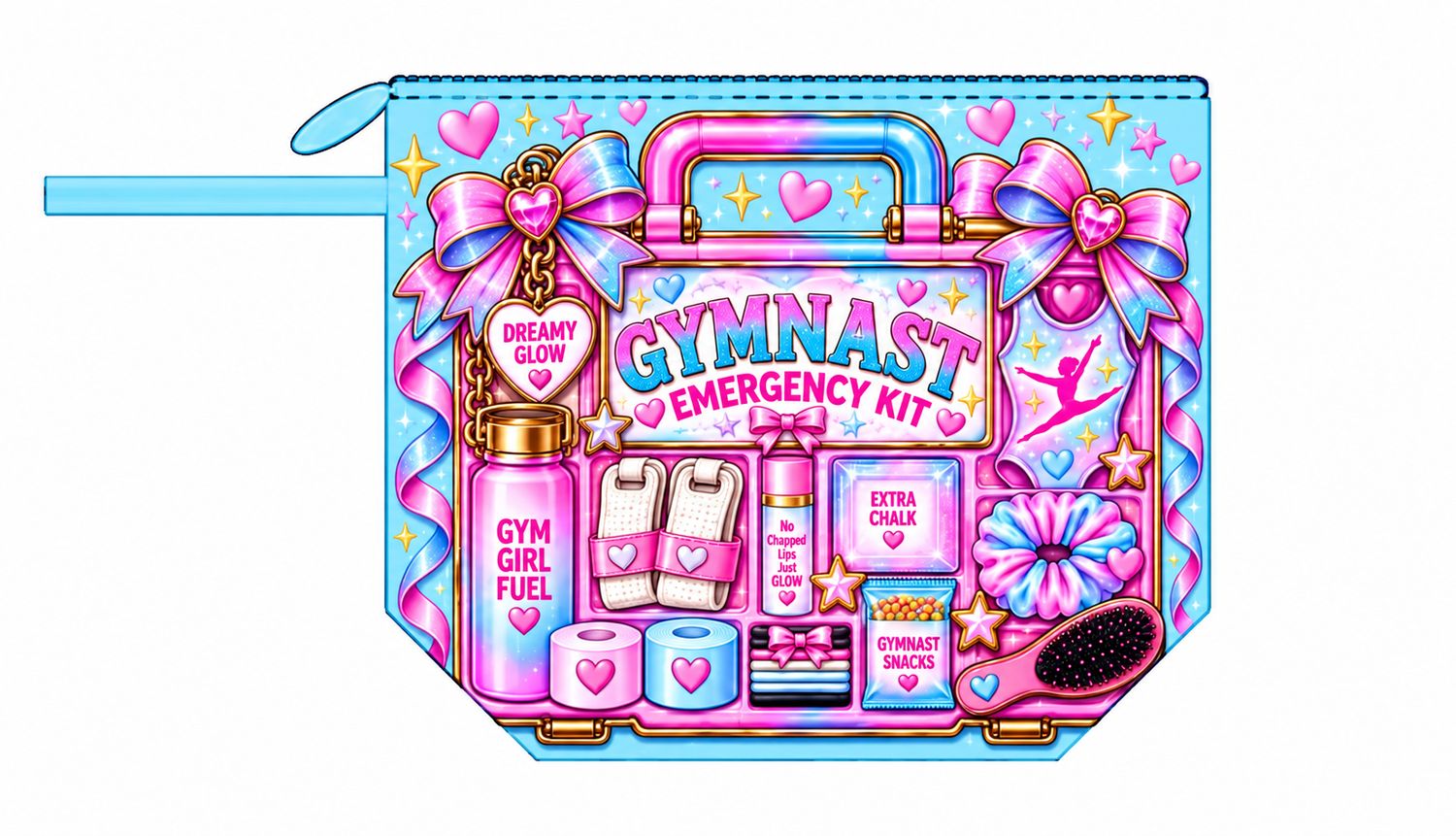 GYMNAST EMERGENCY KIT -ACCESSORIES &amp; LEOTARD BAG