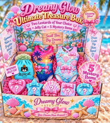 DREAMY GLOW ULTIMATE TREASURE BOX (with 2 Leotards PLUS MYSTERY  and 5 Mystery Items)