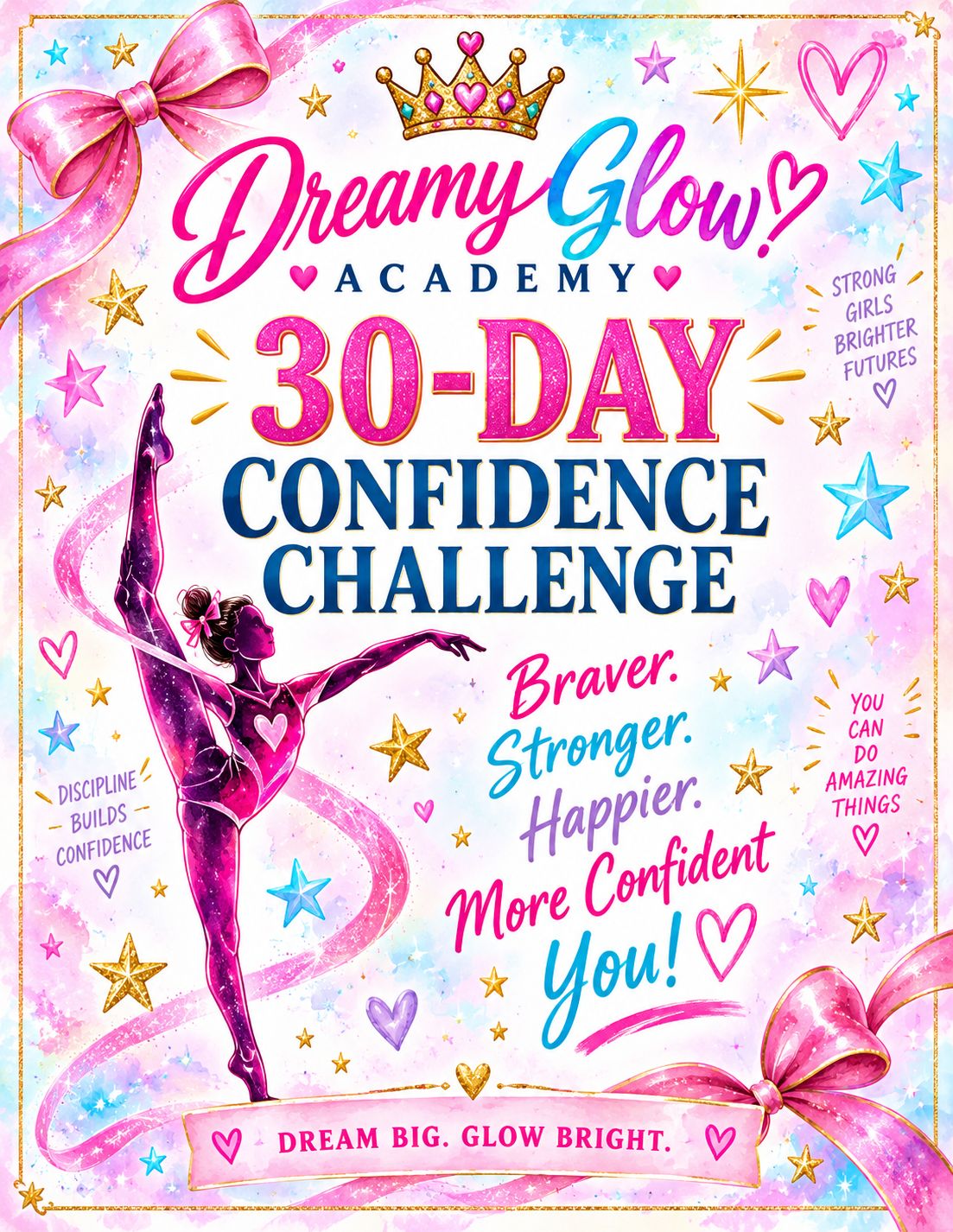 30 DAY CONFIDENCE CHALLENGE Workbook — 47 interactive printable Pages