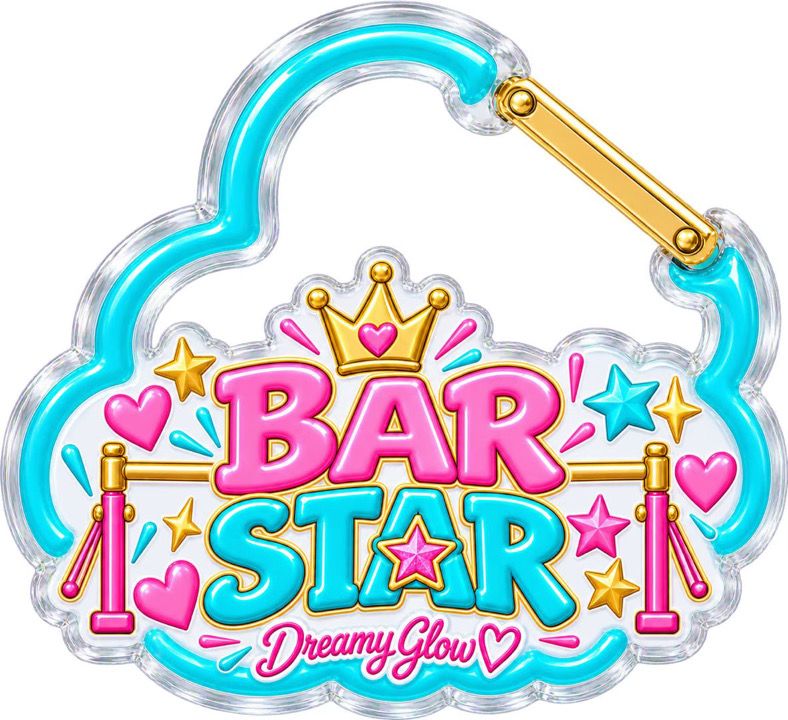 PREMIUM COLLECTIBLE BAR STAR Bag Charm CLIP Over 3 inches