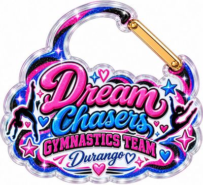 BULK CUSTOM TEAM Bag Charm CLIP Over 3 inches SET/25
