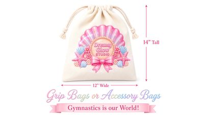 SEASHELL SWEETHEART CINCHED GRIP OR ACCESSORIES BAG
