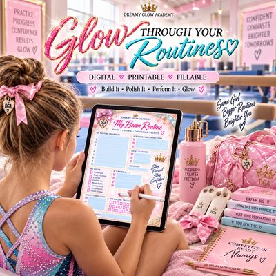 GLOW THROUGH YOUR ROUTINES - 6 Fillable Or Printable Pages