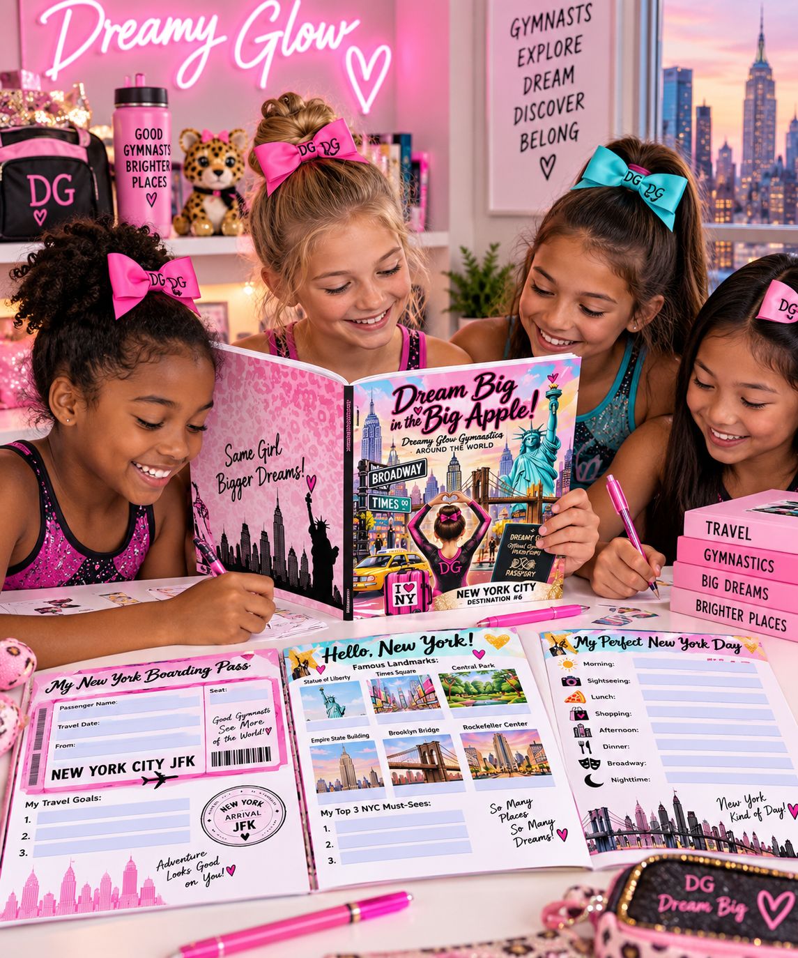 🗽 Dream Big in the Big Apple! Dreamy Glow Gymnastics Around the World — Destination #6: New York City -Fillable Or Printable Pages