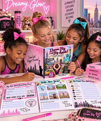 🇪🇸 Flip Through Barcelona! Dreamy Glow Gymnastics Around the World — Destination #8: Barcelona, Spain. -Fillable Or Printable Pages