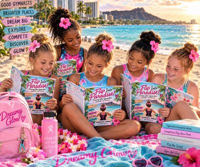 🌺 Flip Into Paradise! Dreamy Glow Gymnastics Around the World — Destination #7: Honolulu, Hawaii. -Fillable Or Printable Pages