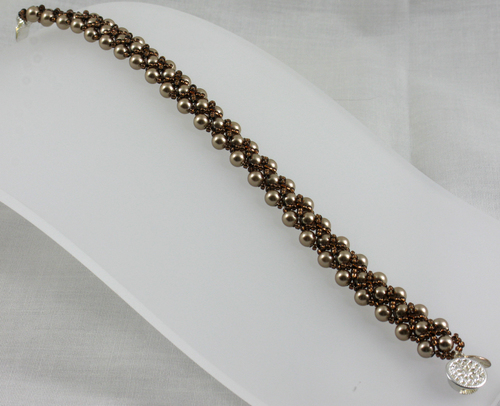 Diamond Kisses (Brown and Silver) Bracelet
