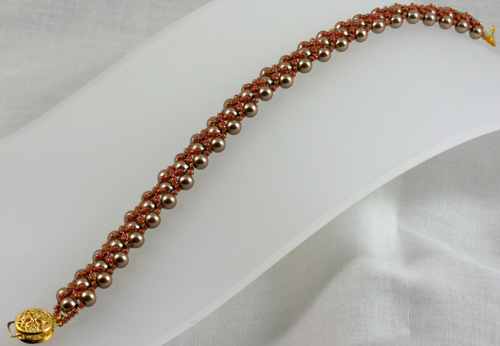Diamond Kisses (Bronze and Gold) Bracelet