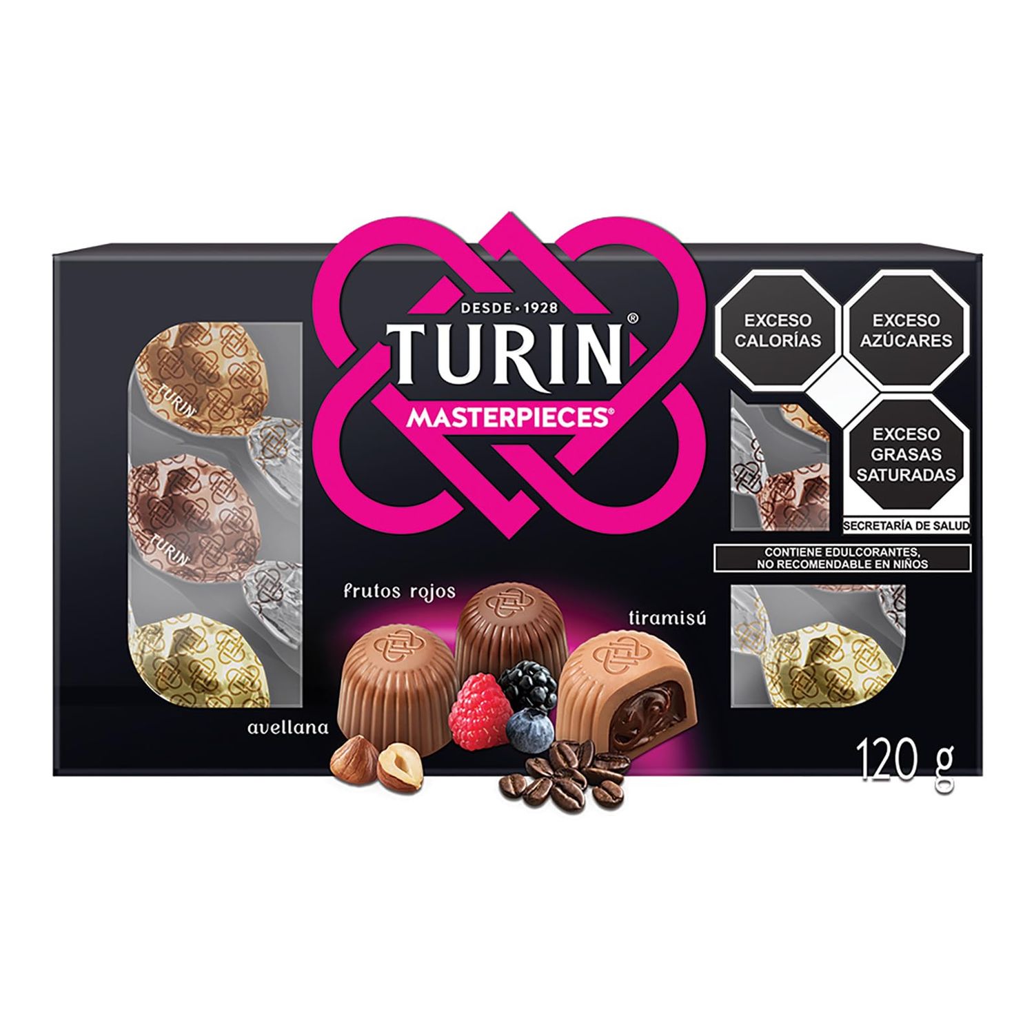 Turin Masterpieces Chocolates Rellenos de Ganache Estuche 120 G