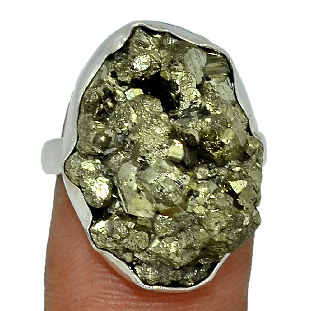 Golden Pyrite Ring Size 8