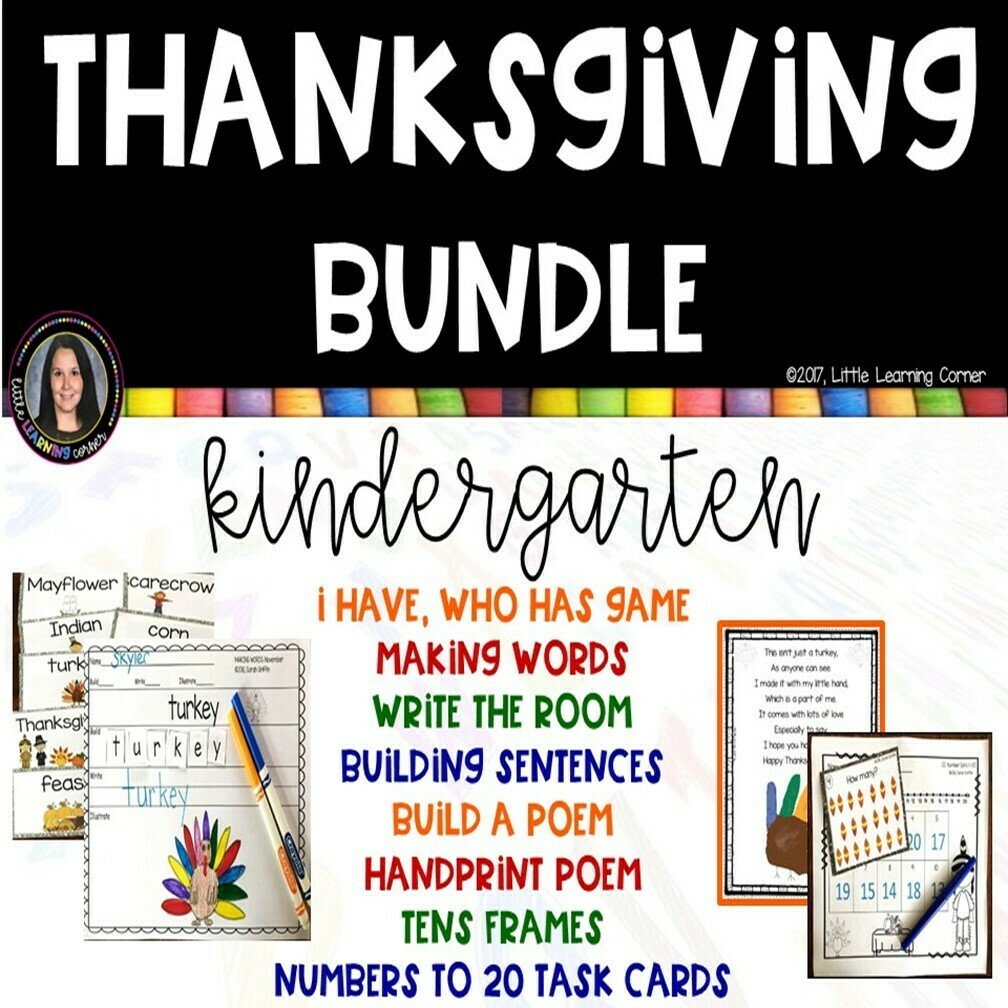 Thanksgiving Bundle for Kindergarten