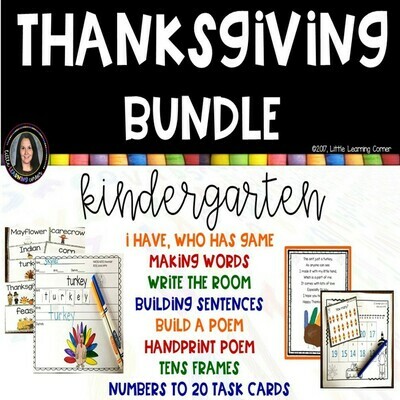 Thanksgiving Bundle for Kindergarten Thanksgiving Bundle for Kindergarten