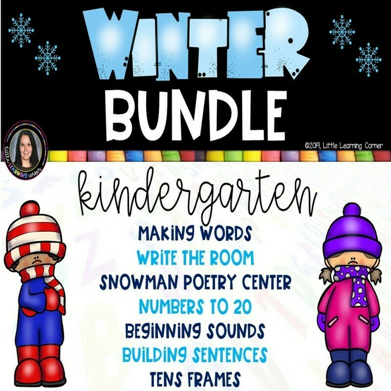 Winter Bundle for Kindergarten