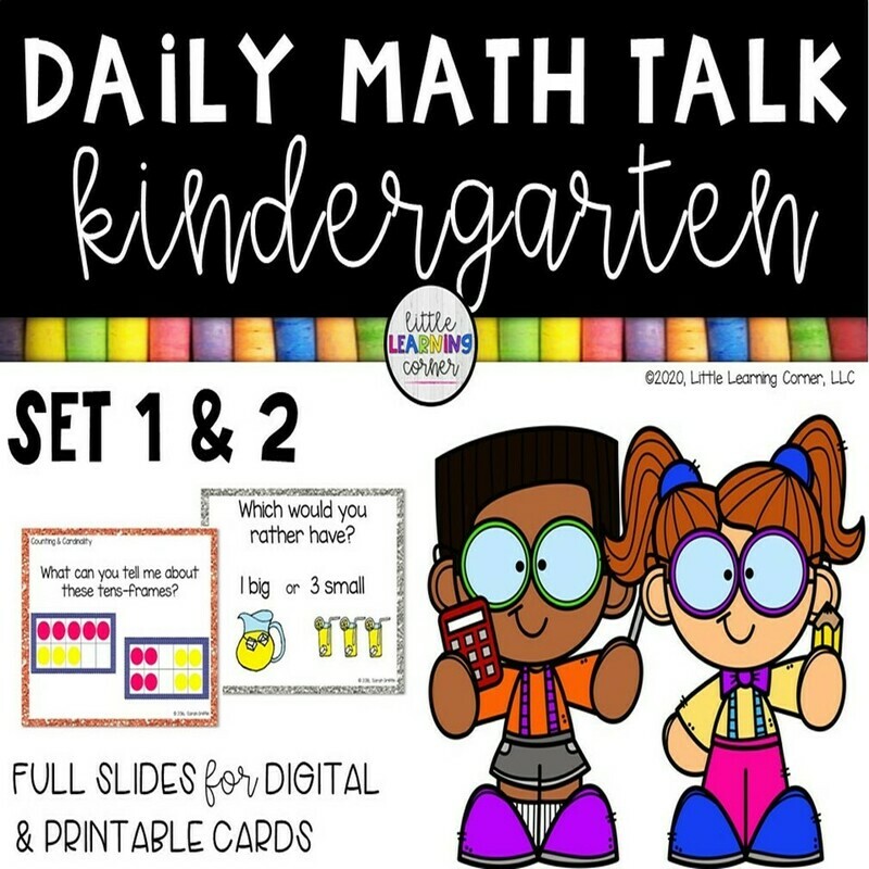 Kindergarten Math Talks | Set 1 & 2 Kindergarten Math Talks | Set 1 & 2