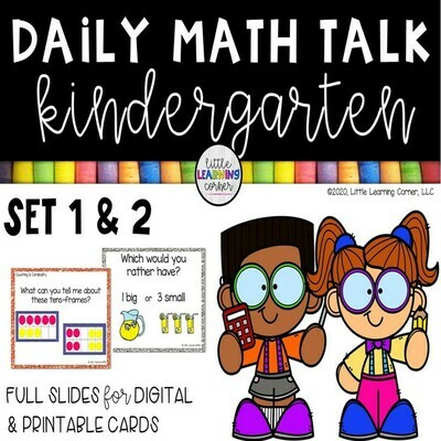 Kindergarten Math Talks | Set 1 & 2 Kindergarten Math Talks | Set 1 & 2