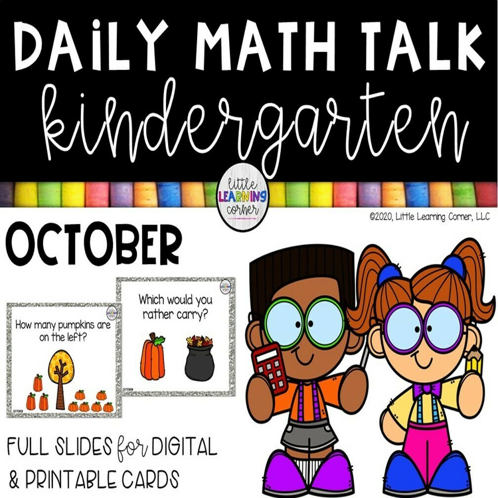 Kindergarten Math Talks - October