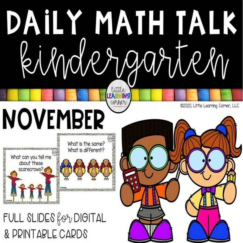 Kindergarten Math Talks - November Kindergarten Math Talks - November