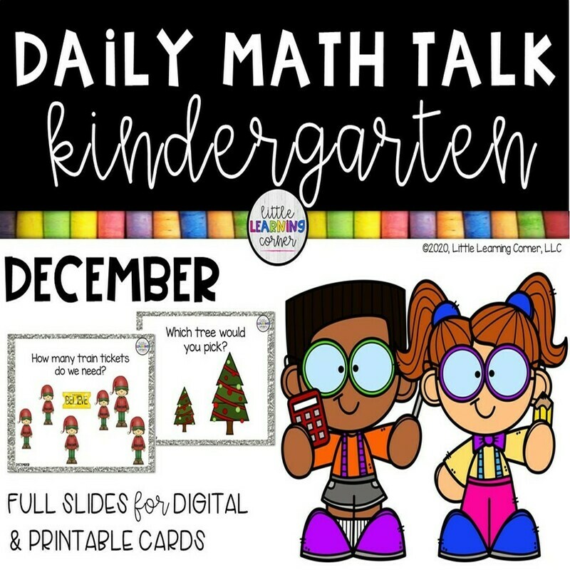 Kindergarten Math Talks - December Kindergarten Math Talks - December