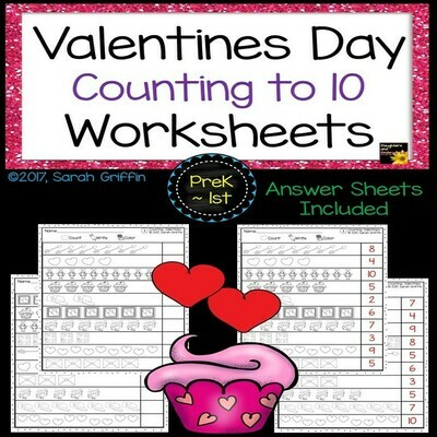 Valentines Day Counting Worksheets Valentines Day Counting Worksheets
