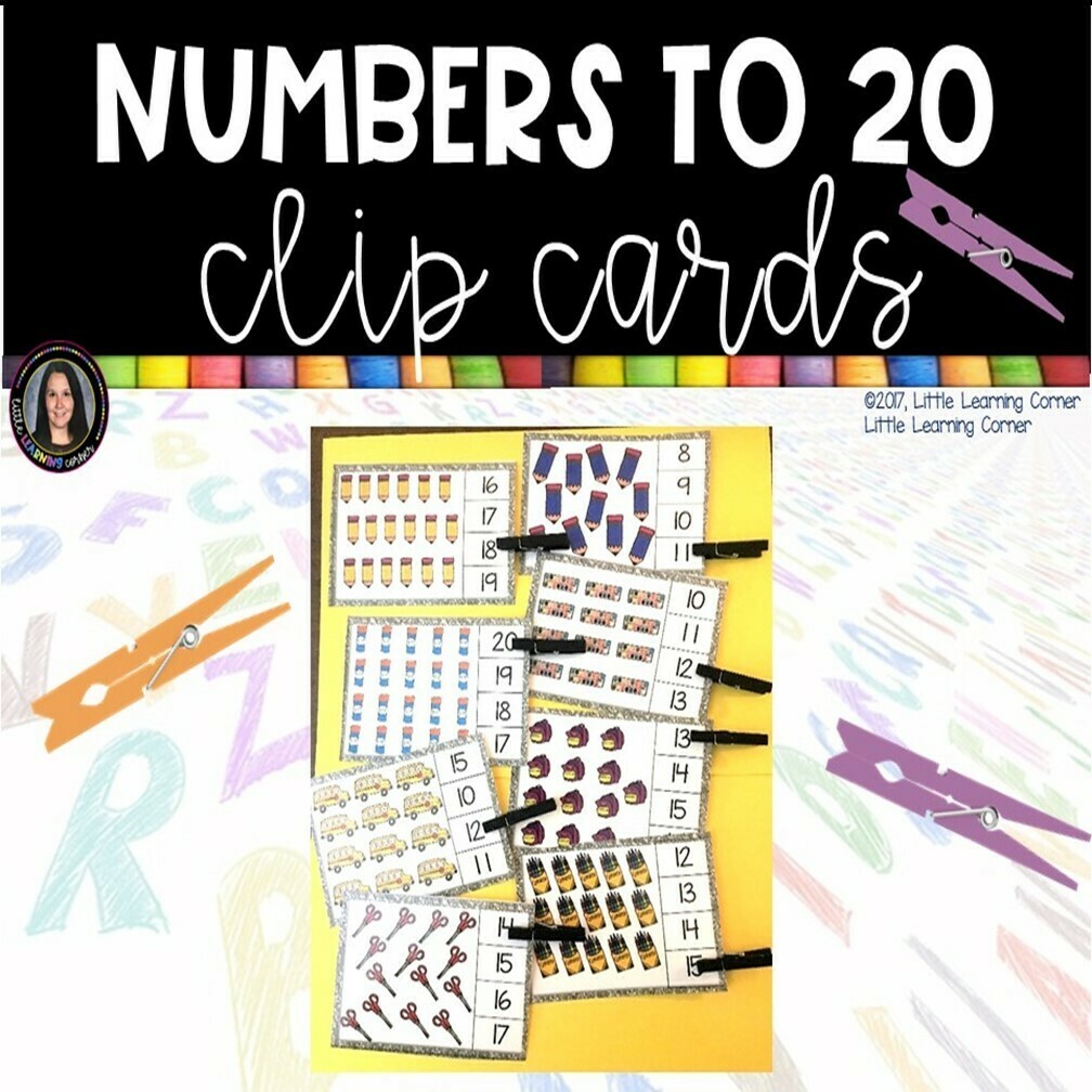 Numbers to 20 Clip Cards