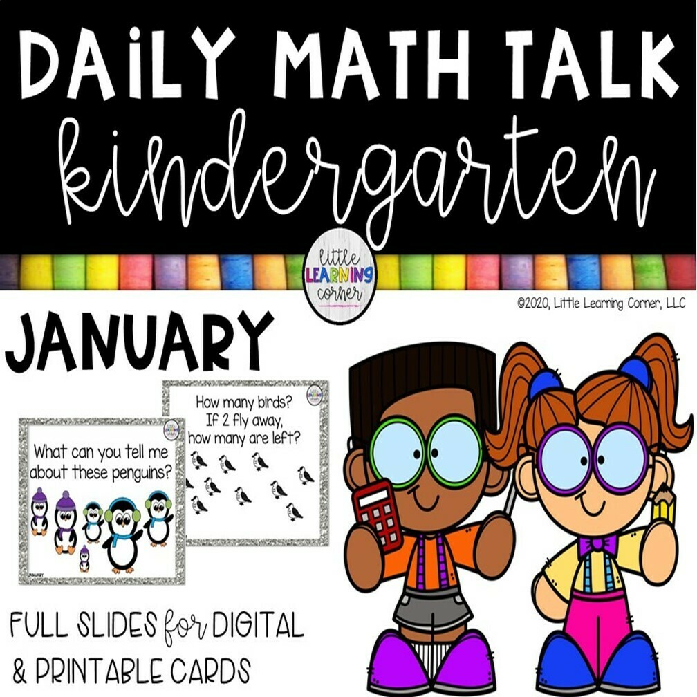 Kindergarten Math Talks  JANUARY