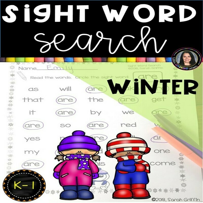 Sight Word Search - Winter