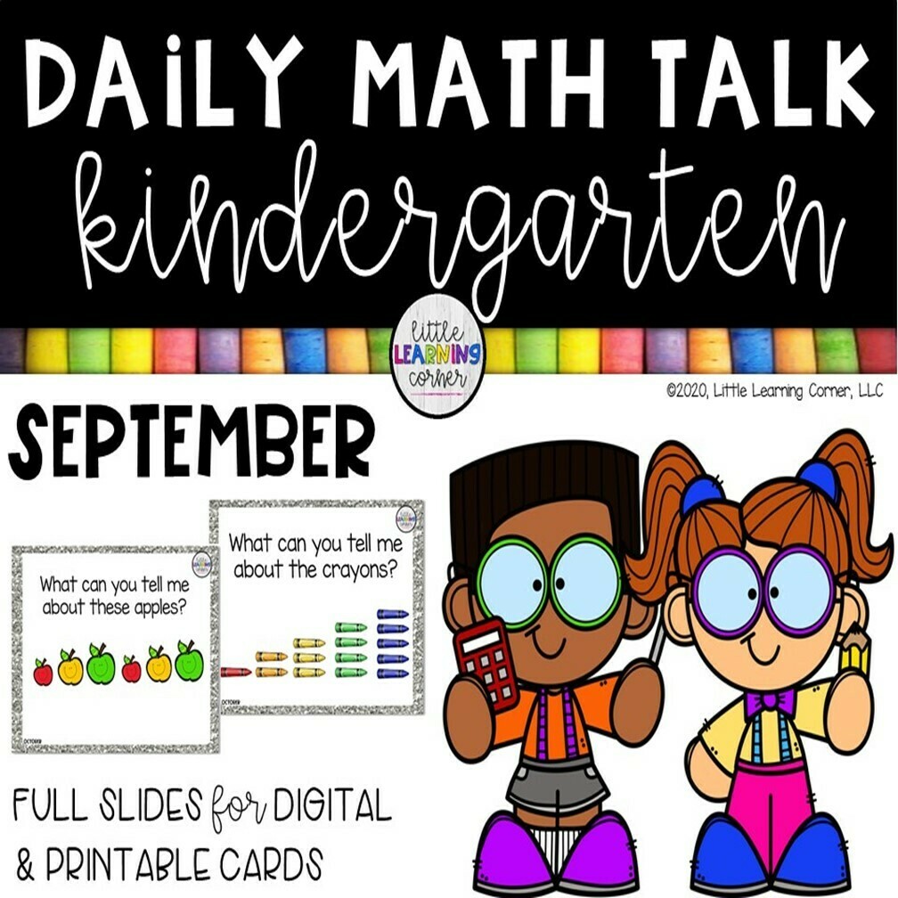 Kindergarten Math Talks SEPTEMBER
