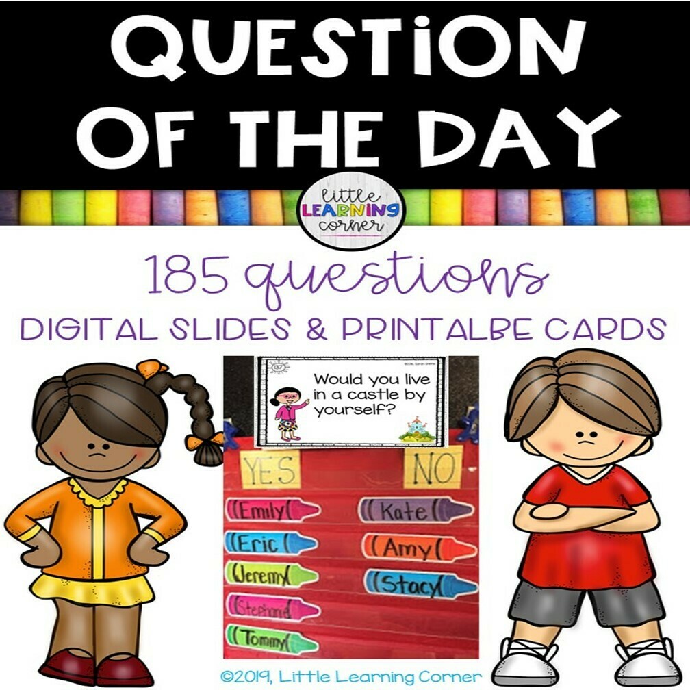 Question of the Day - DIGITAL and PRINTABLE 185 yes/no questions