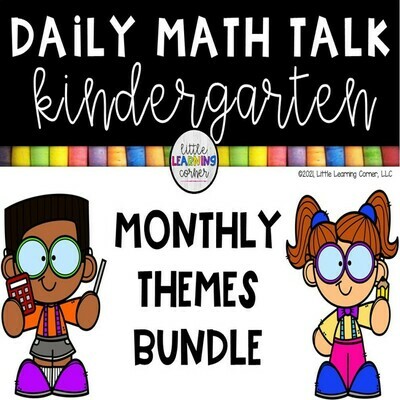 Kindergarten Monthly Math Talks - BUNDLE Kindergarten Monthly Math Talks - BUNDLE