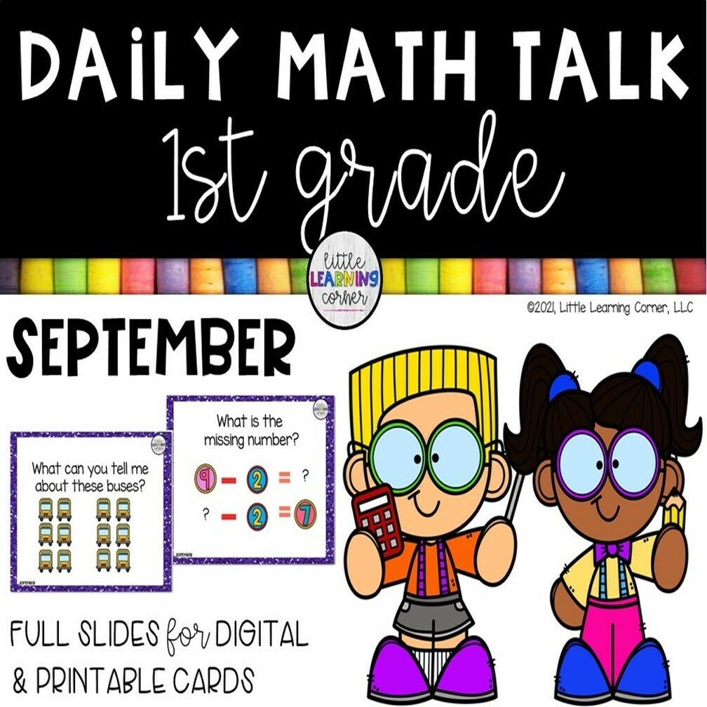First Grade Math Talks - September