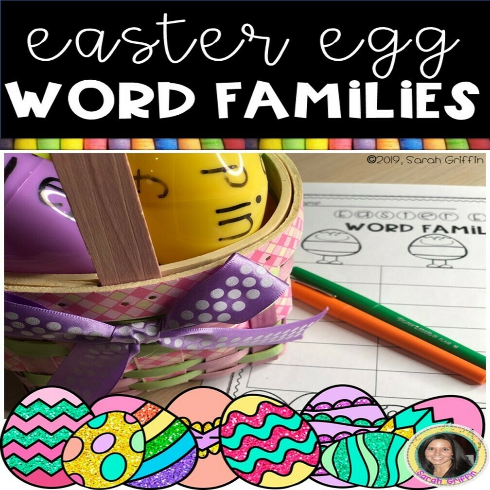Easter Egg CVC Word Family Worksheet
