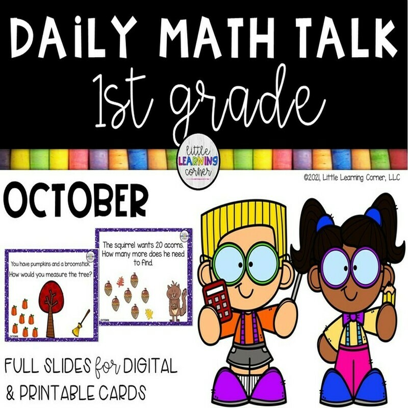 First Grade Math Talks  OCTOBER