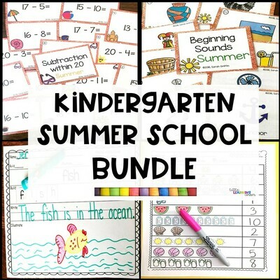 Kindergarten Summer School Bundle Kindergarten Summer School Bundle