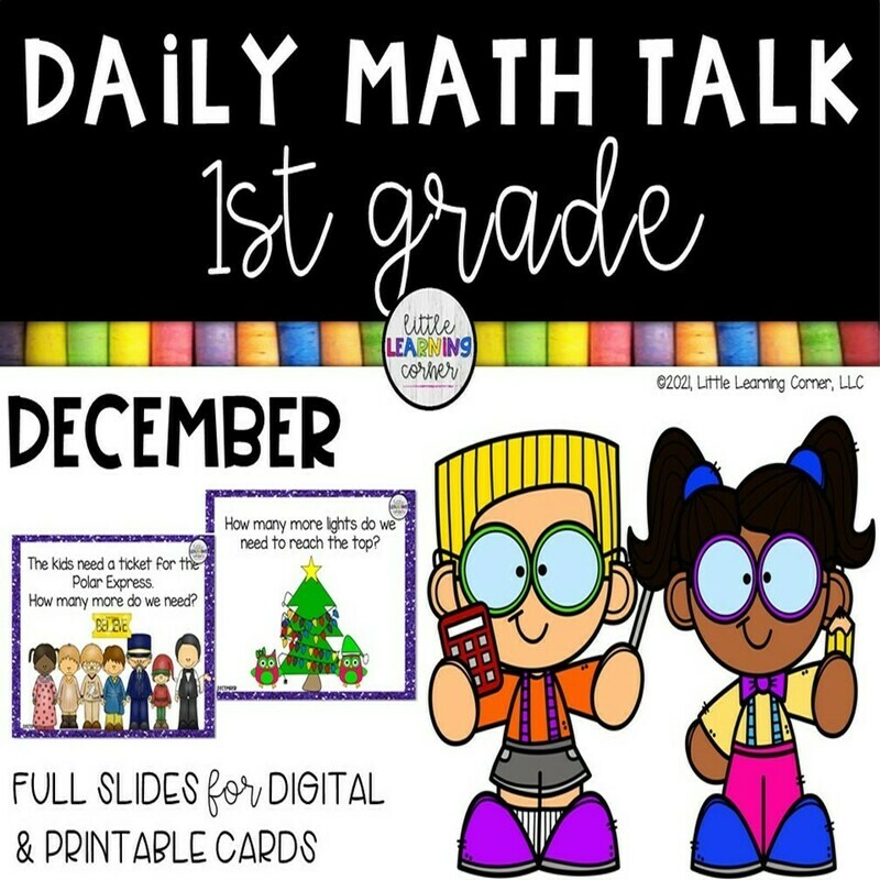First Grade Math Talks  DECEMBER