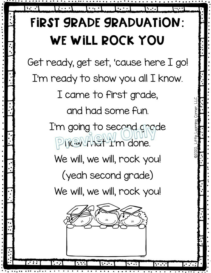 First Grade Graduation End of Year Song - We Will Rock You First Grade Graduation End of Year Song - We Will Rock You