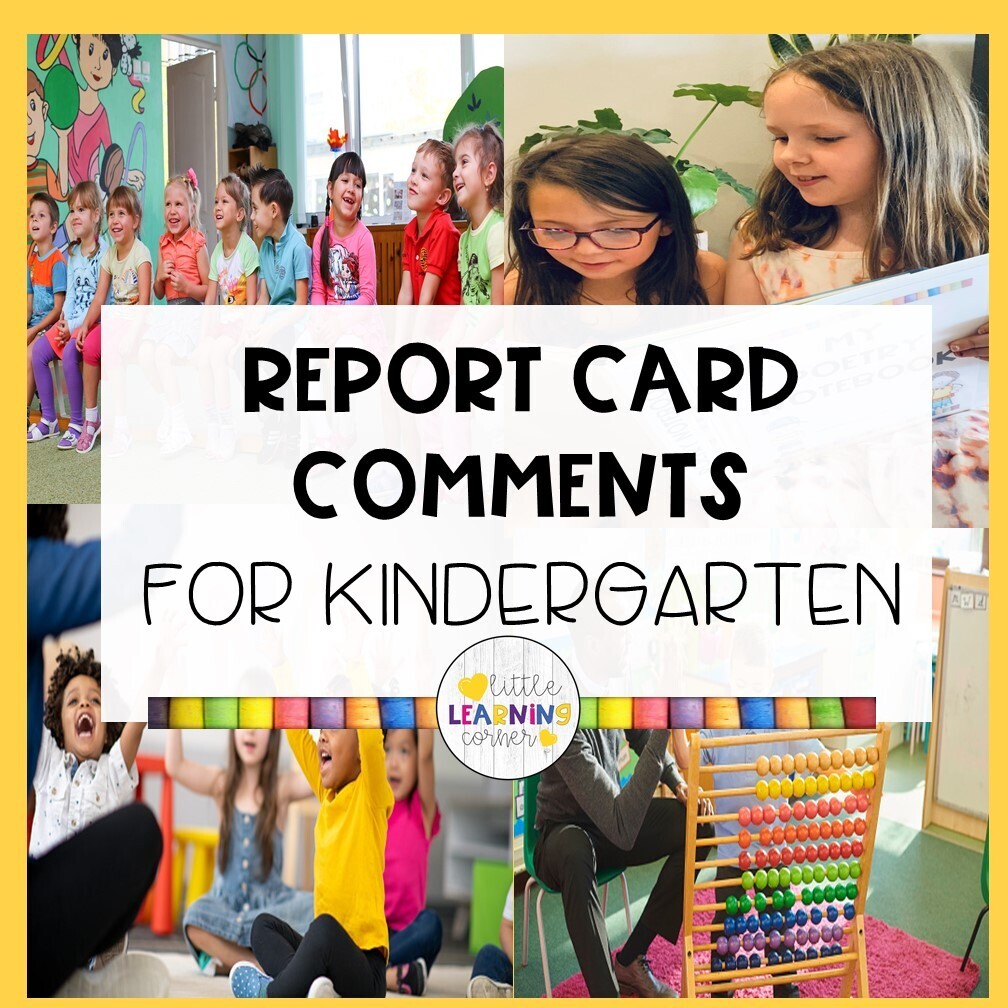Kindergarten Report Card Comments