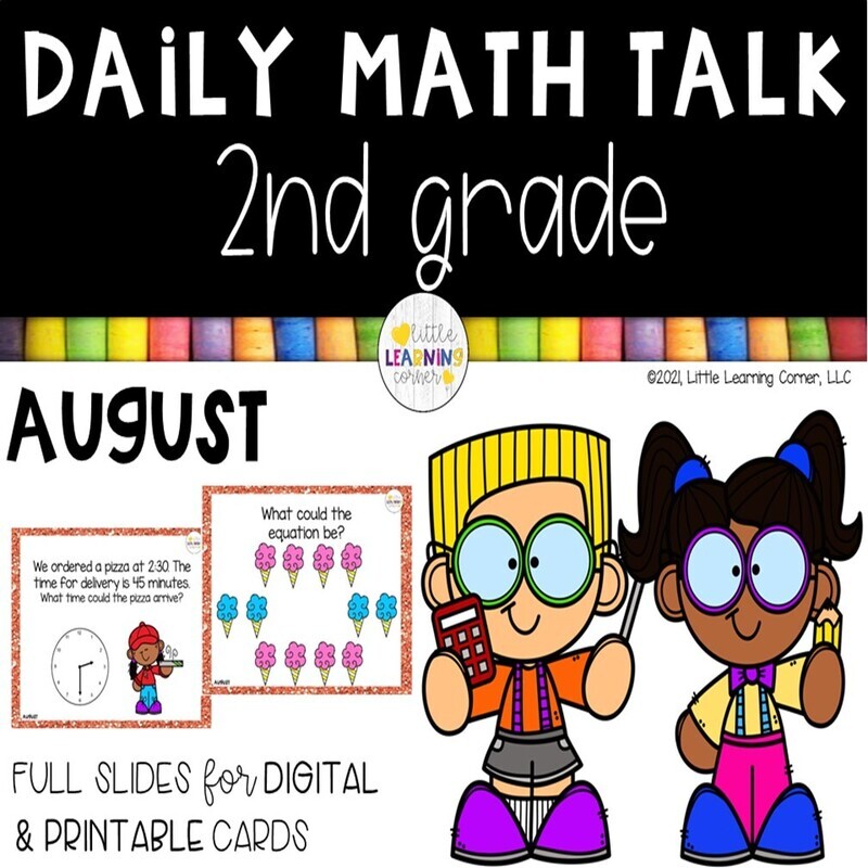 Second Grade Math Talks - August