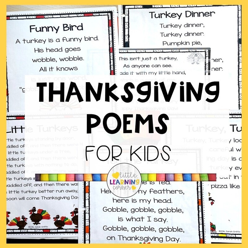 Thanksgiving Poems for Kids