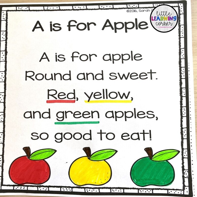 A is for Apple Printable