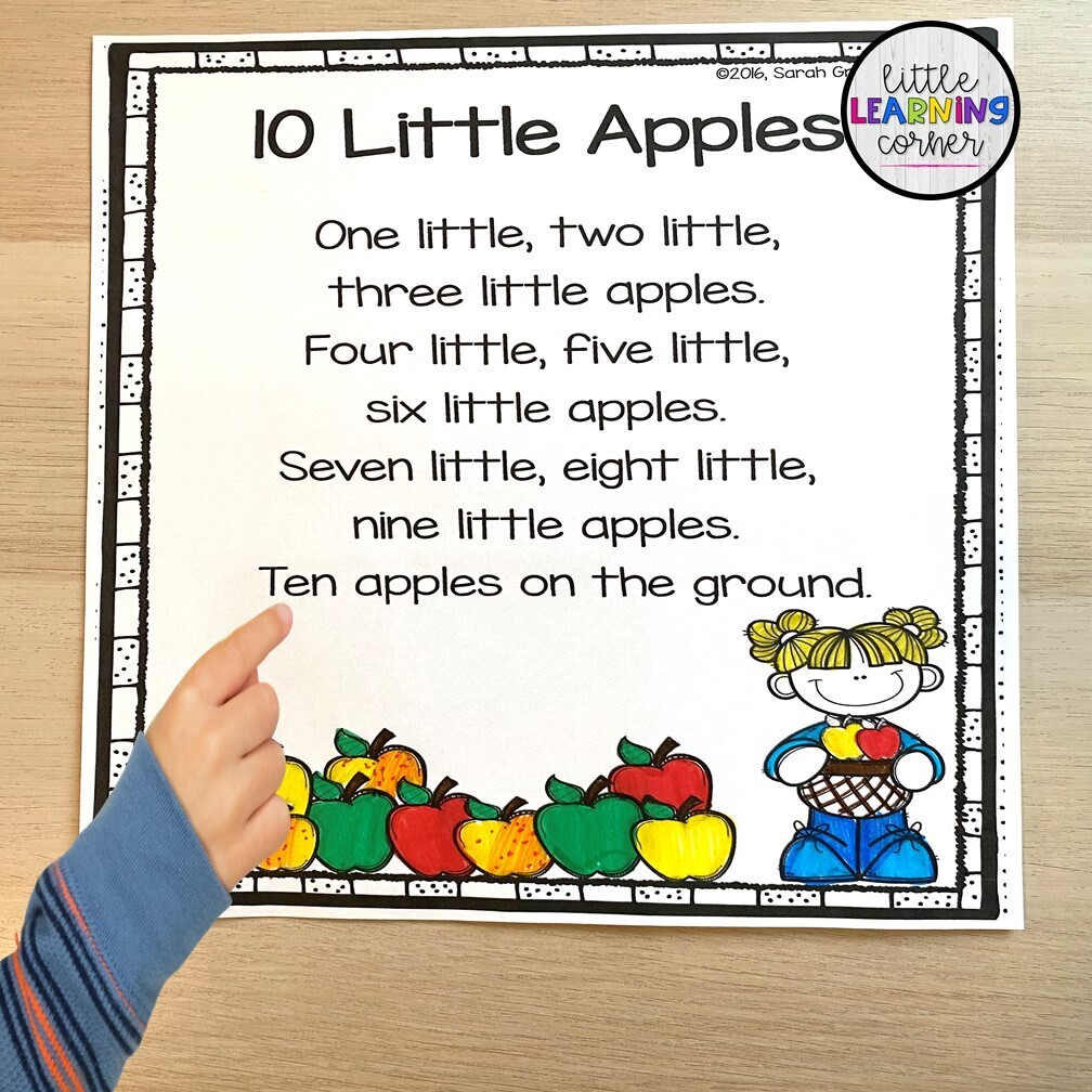 Ten Little Apples Printable Poem