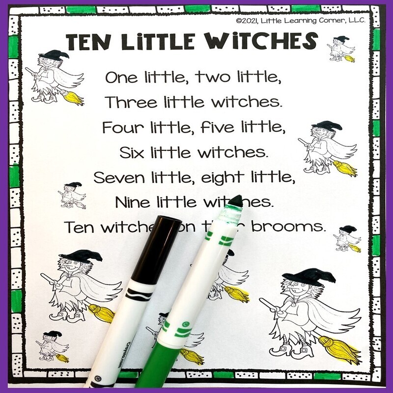 Ten Little Witches Poem