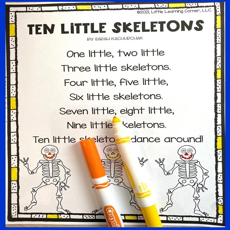 Ten Little Skeletons Poem for Kids