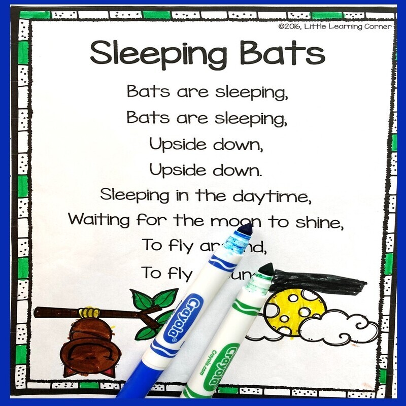 Sleeping Bats Poem for Kids