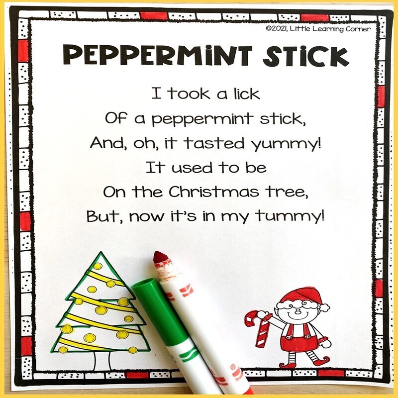 Christmas Peppermint Stick Printable
