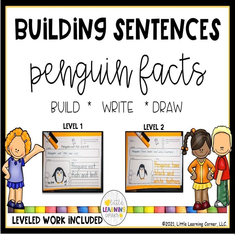 Building Sentences: Penguin Facts for Kids