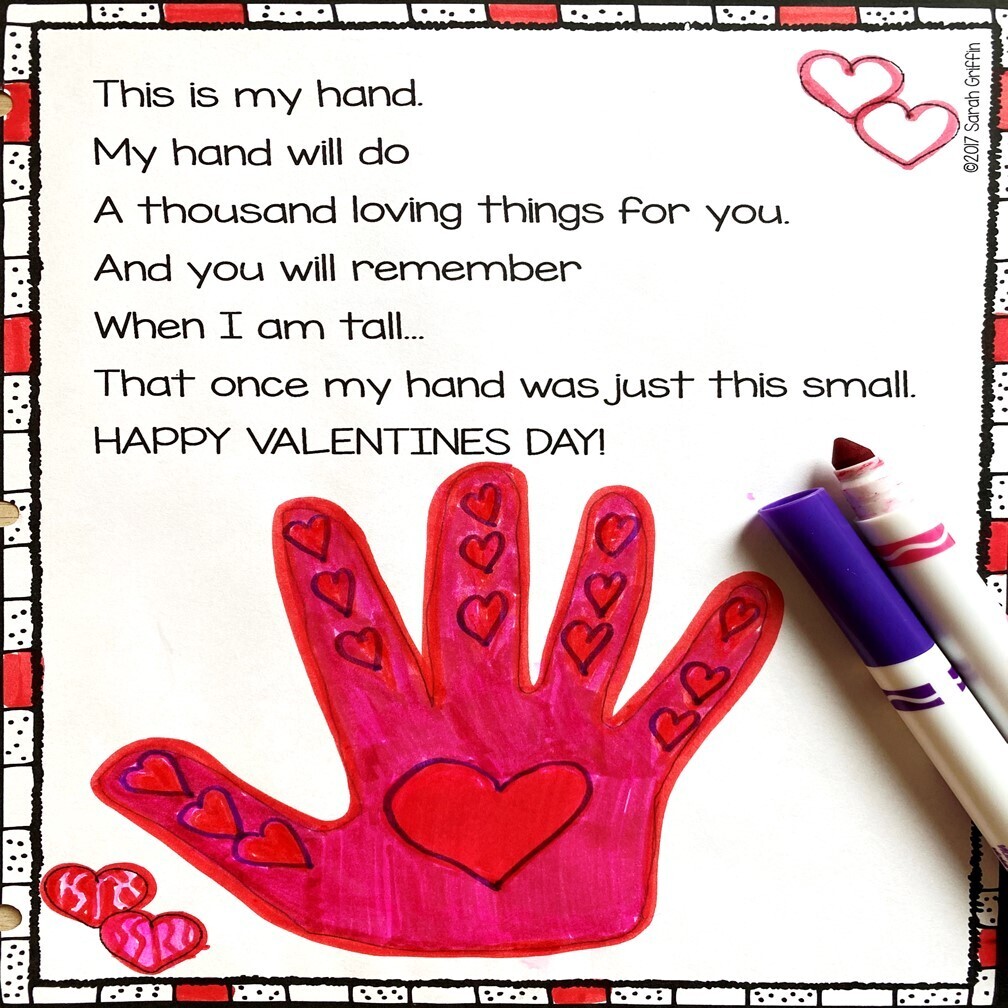 Valentines Day Handprint Poem
