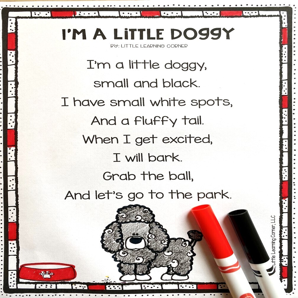I'm a Little Doggy - Dog Poem