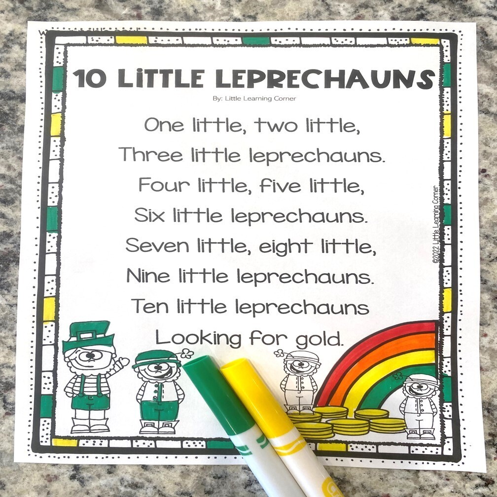 Ten Little Leprechauns Poem